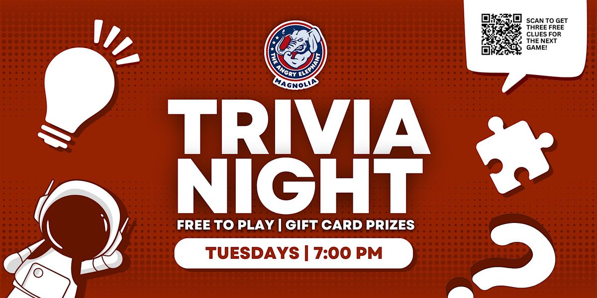 Trivia Night at The Angry Elephant Magnolia
