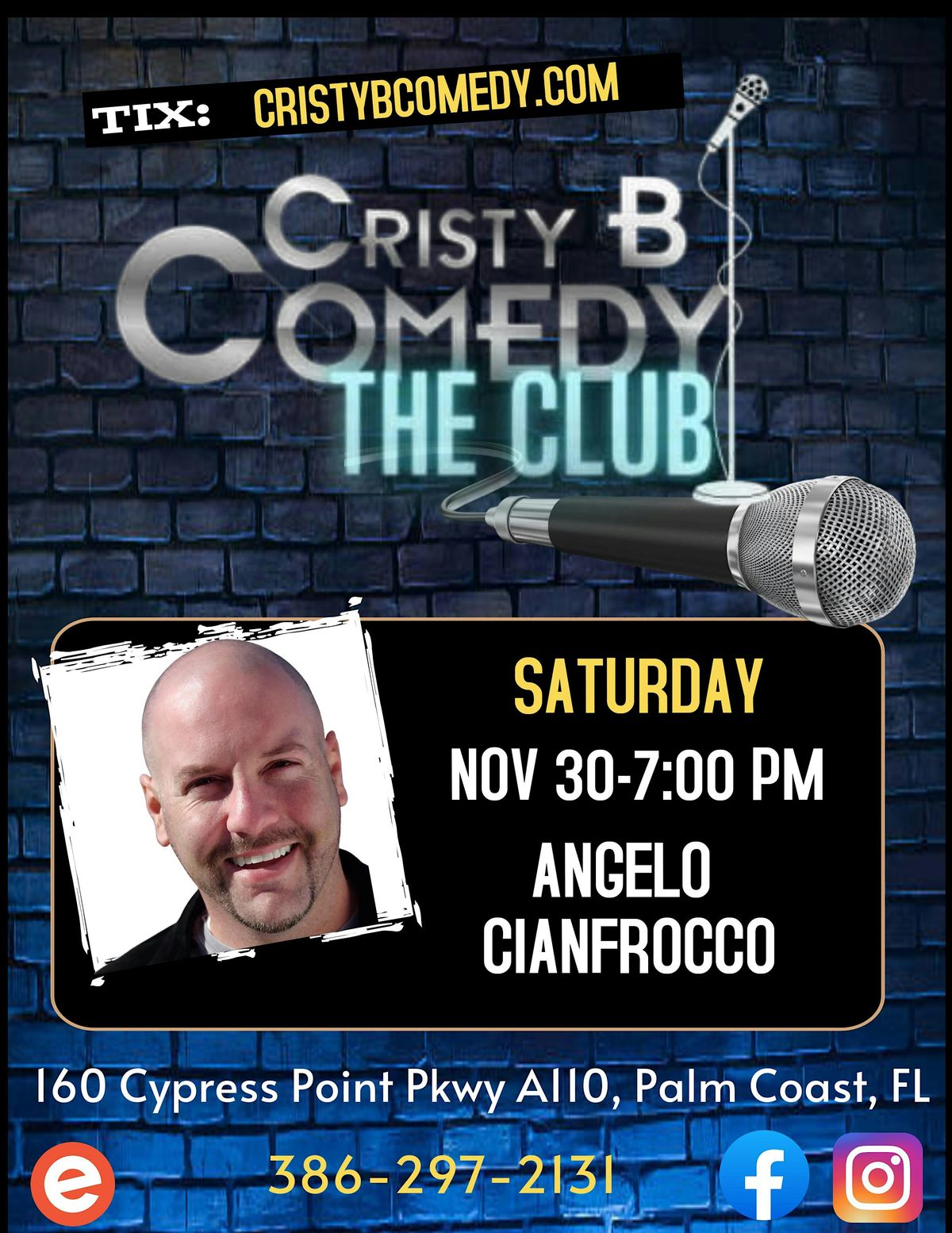 Saturday night Comedy with ANGELE CIANFROCCO