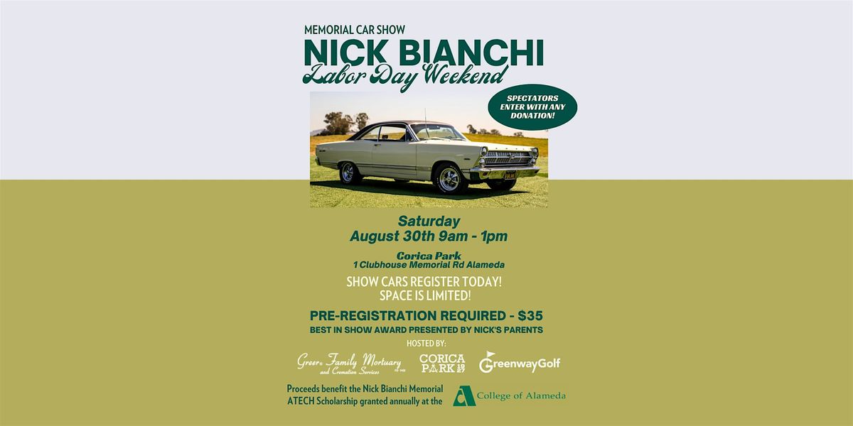 Nick Bianchi Memorial Car Show - 2025