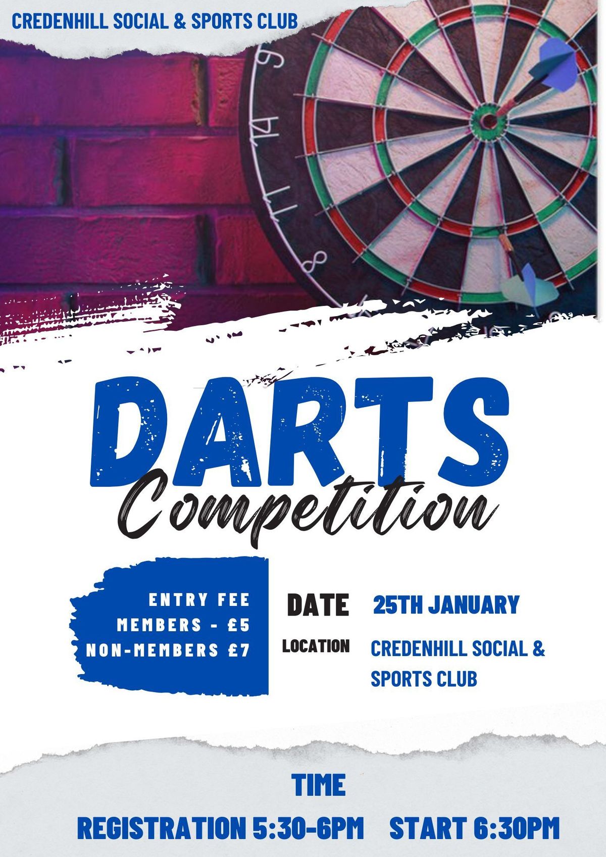 Credenhill Social Club Darts Competition 