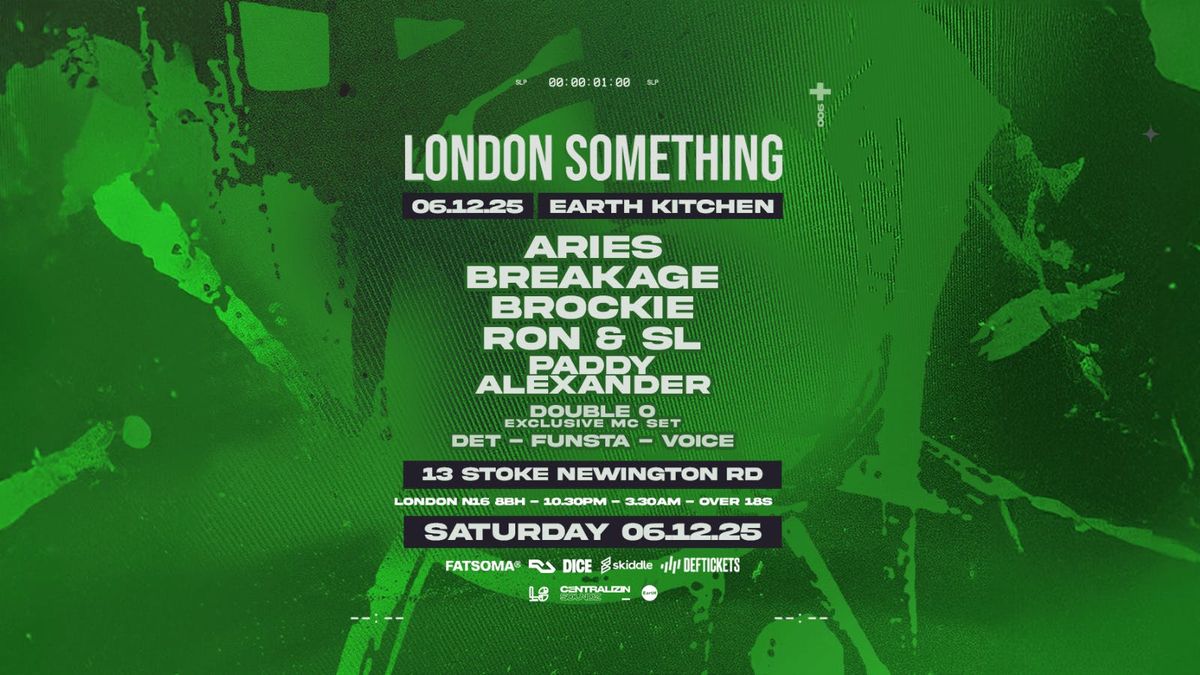 Drum &amp; Bass London: Aries, Breakage, Brockie, Det + More at EartH Kitchen (06.12.25)