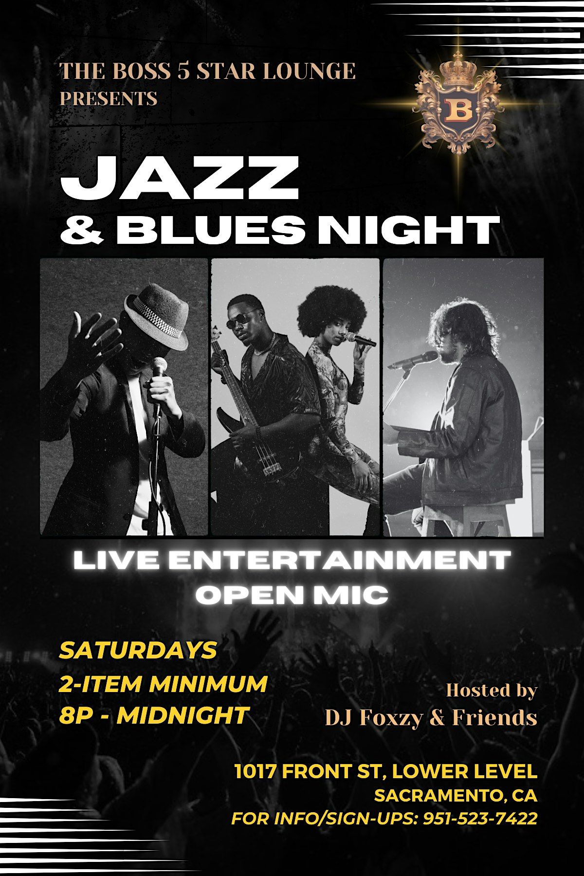 Jazz & Blues Night - Live Entertainment Open Mic with Featured Artists