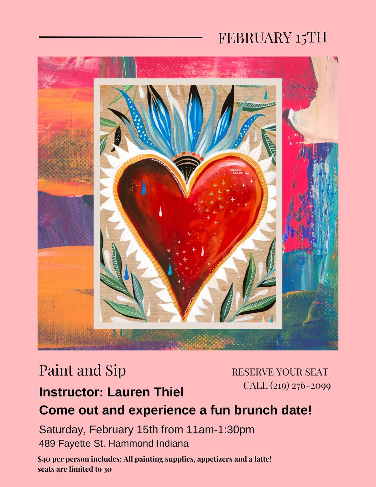 Paint and Sip \u2764\ufe0f\u200d\ud83d\udd25A brunch Date! 