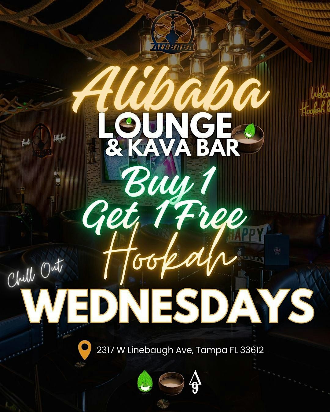 Alibaba Lounge & Kava Bar - BOGO Hookah Wednesdays