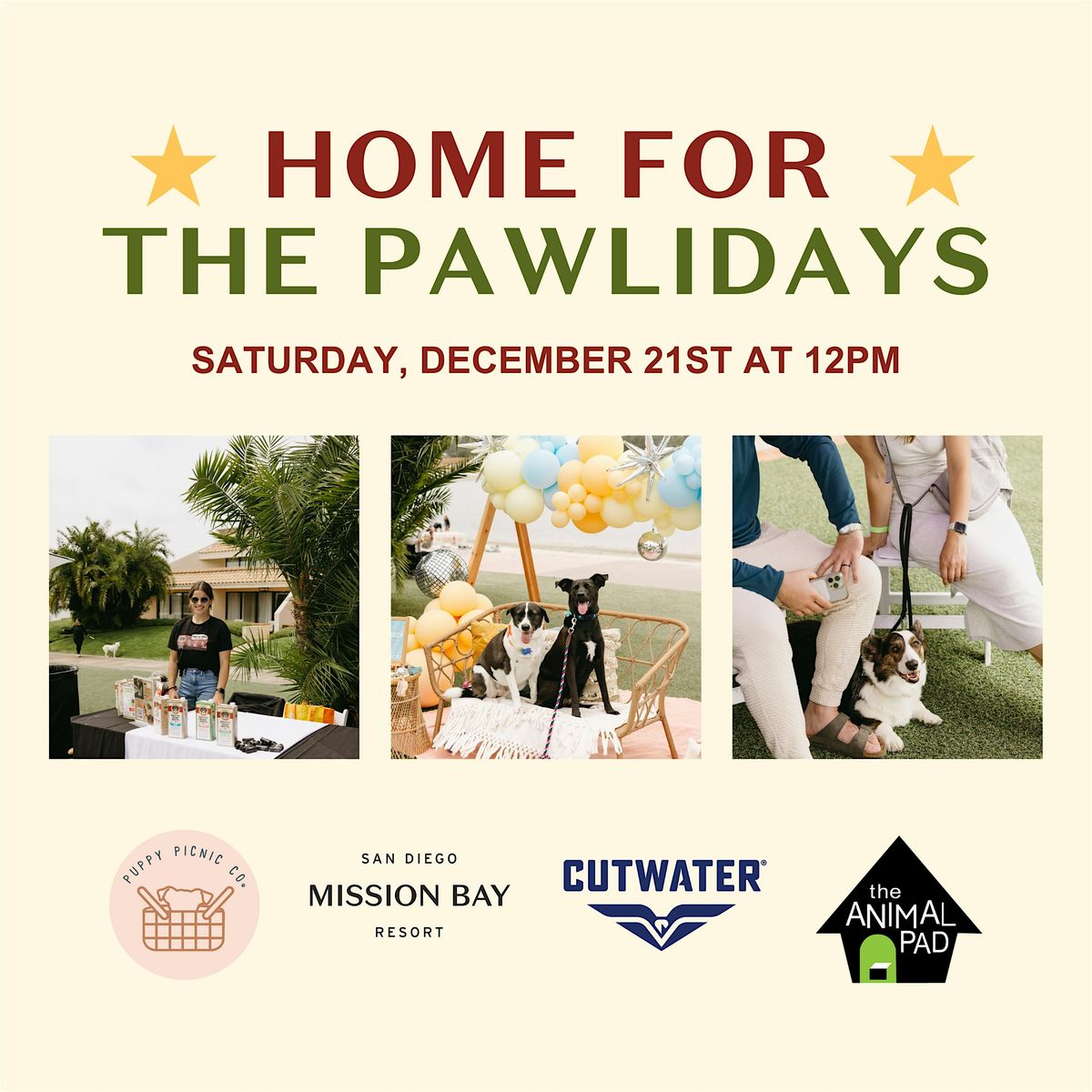 Home for the Pawlidays at Mission Bay Resort