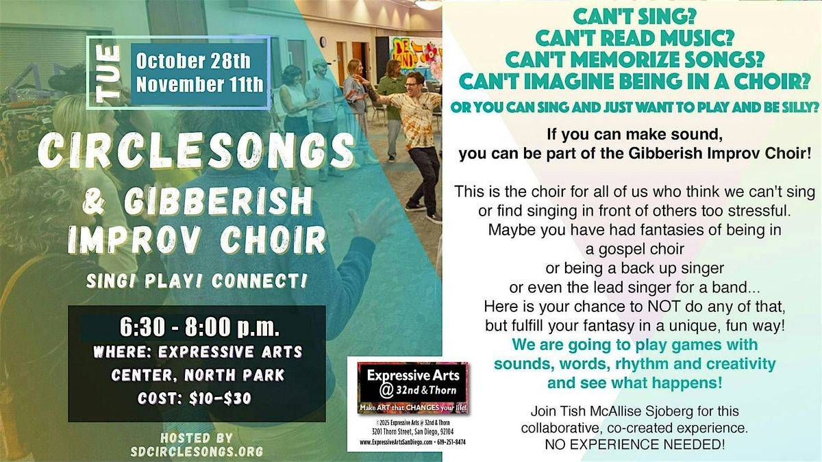 FUN GIBBERISH IMPROV CHOIR & CIRCLESONGS!