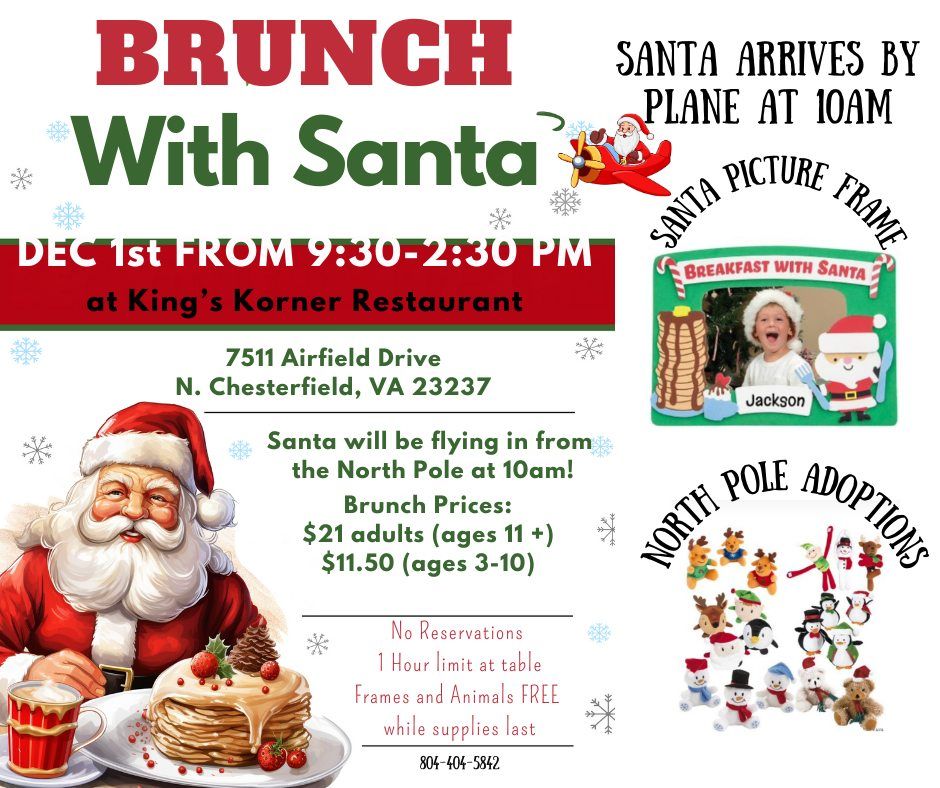 Brunch with Santa - Arriving By Plane!