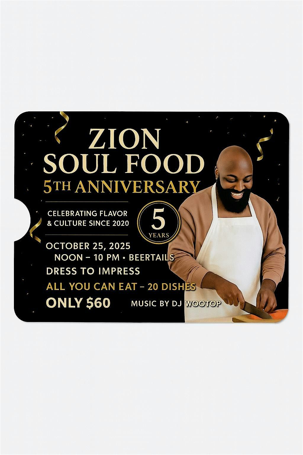 ZionSoulFood 5th Anniversary