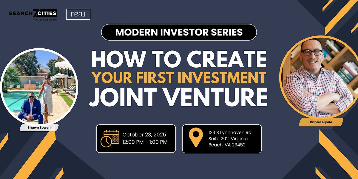 How to Create Your First Investment Joint Venture