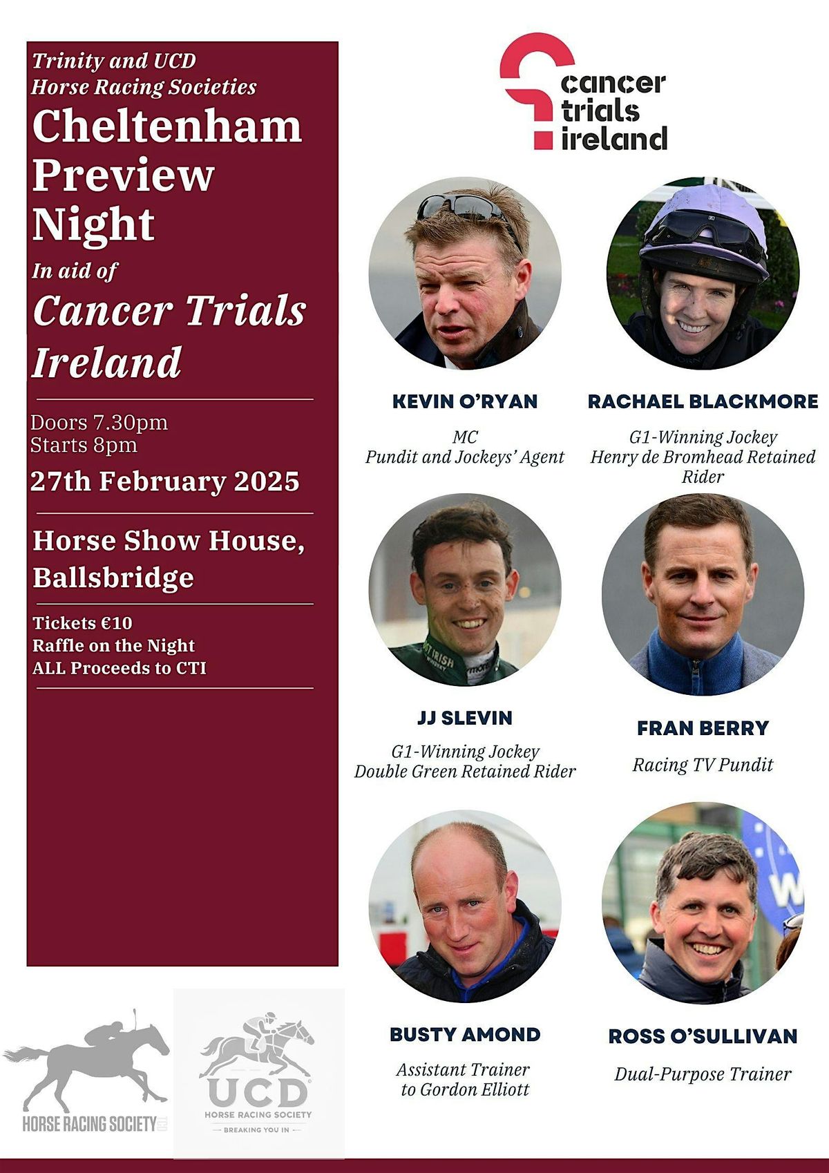 Cheltenham Preview Night in Aid of Cancer Trials Ireland