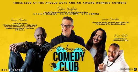 Peterborough Comedy Club with Headliners Steve Hughes, Terry Alderton & Luisa Omielan