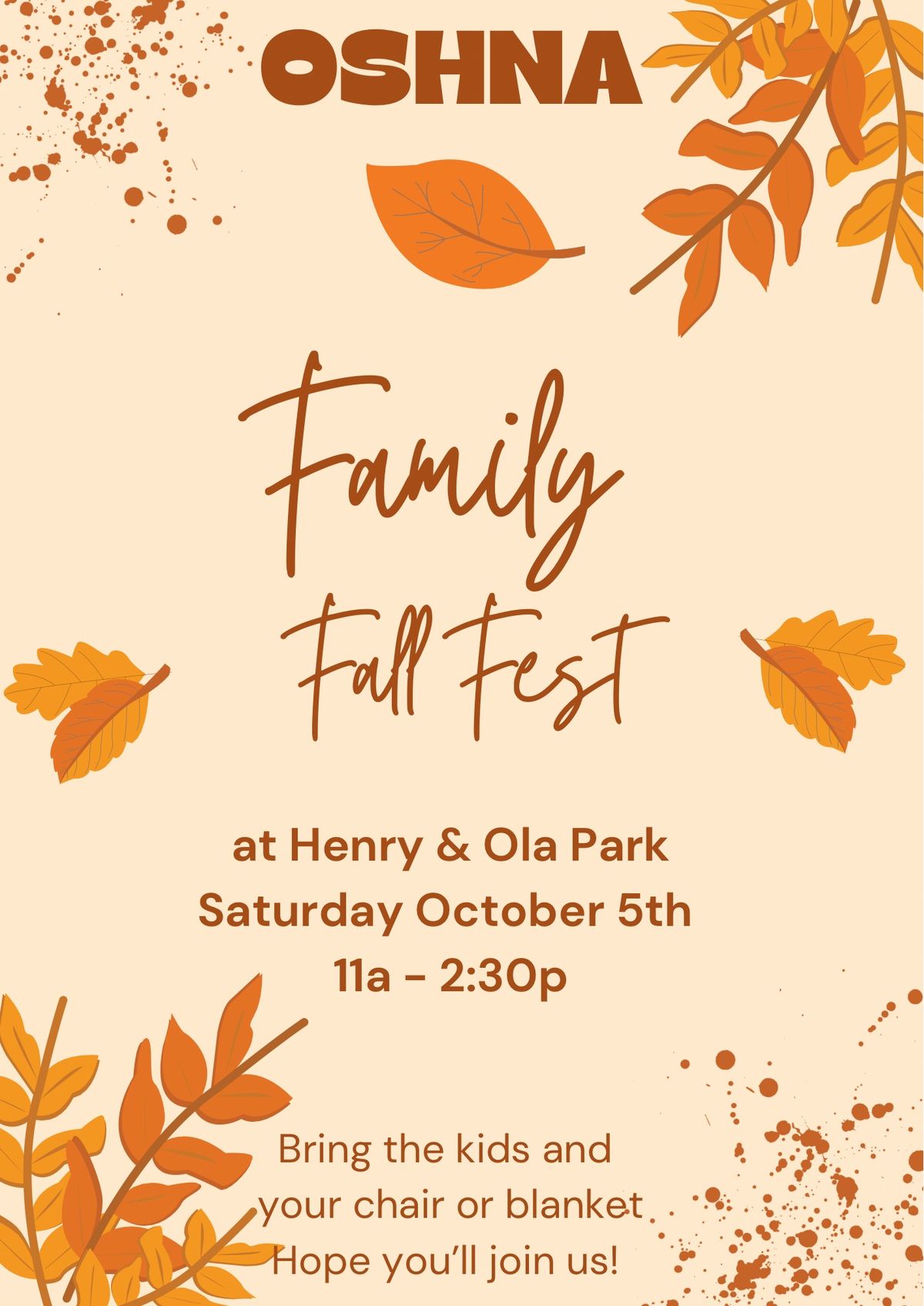 OSHNA Family Fall Festival 