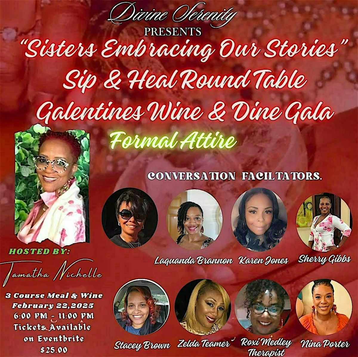 "Sisters Embracing Our Stories\u201d Sip & Heal Round Table Wine & Dine Gala