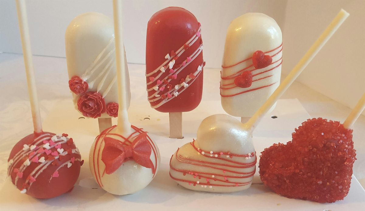 Valentine's Day Cake Pops and Cakesicles