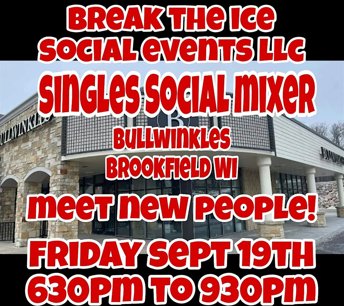 Singles Social Mixer Brookfield WI Bullwinkles