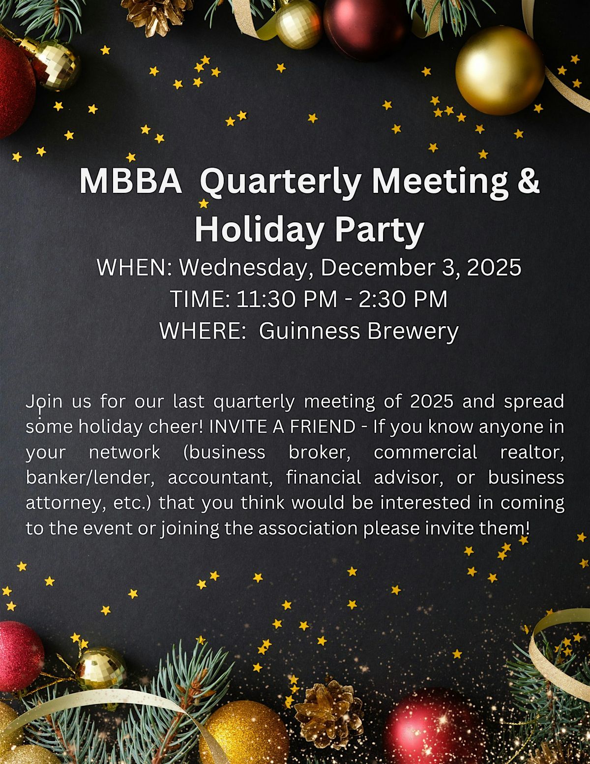 Copy of MBBA Quarterly Meeting & Holiday Party
