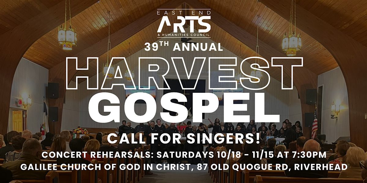 Harvest Gospel Choir: Call for Singers