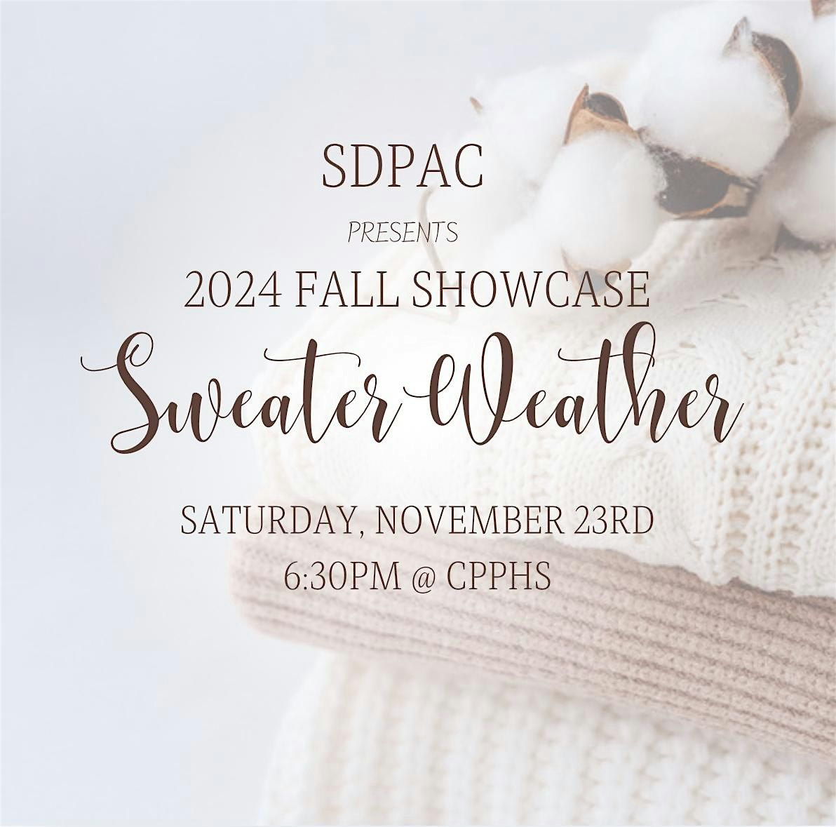 SDPAC Presents Sweater Weather - 2024 Fall Showcase