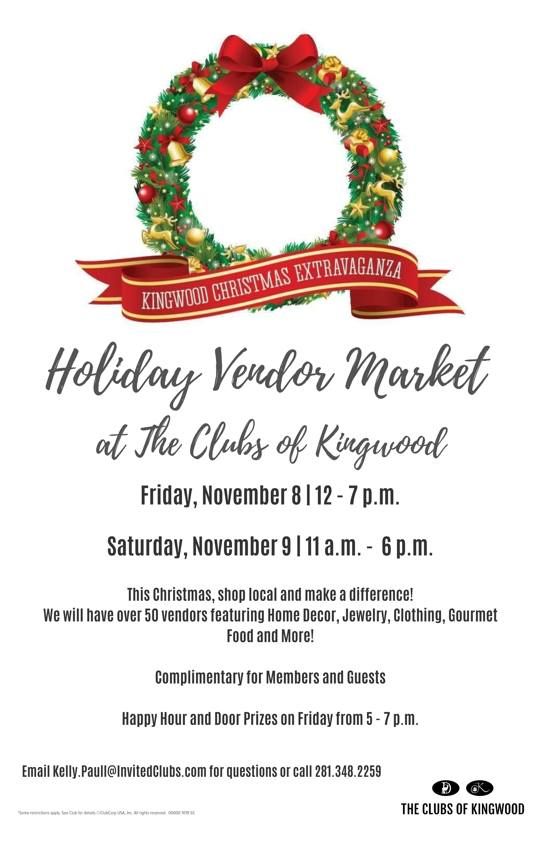 Clubs of Kingwood Holiday Vendor Market