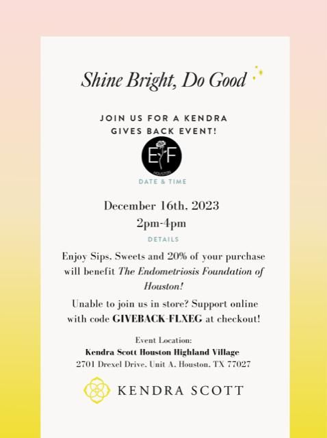 Shine Bright, Do Good: Kendra Gives Back (EFHou X Kendra Scott)