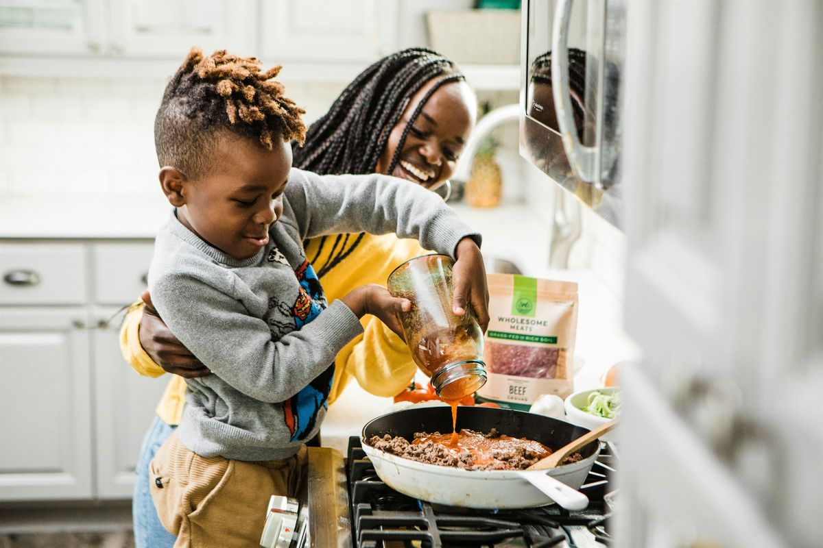 Cooking with the Kids-  Crazy for stuffed meatballs