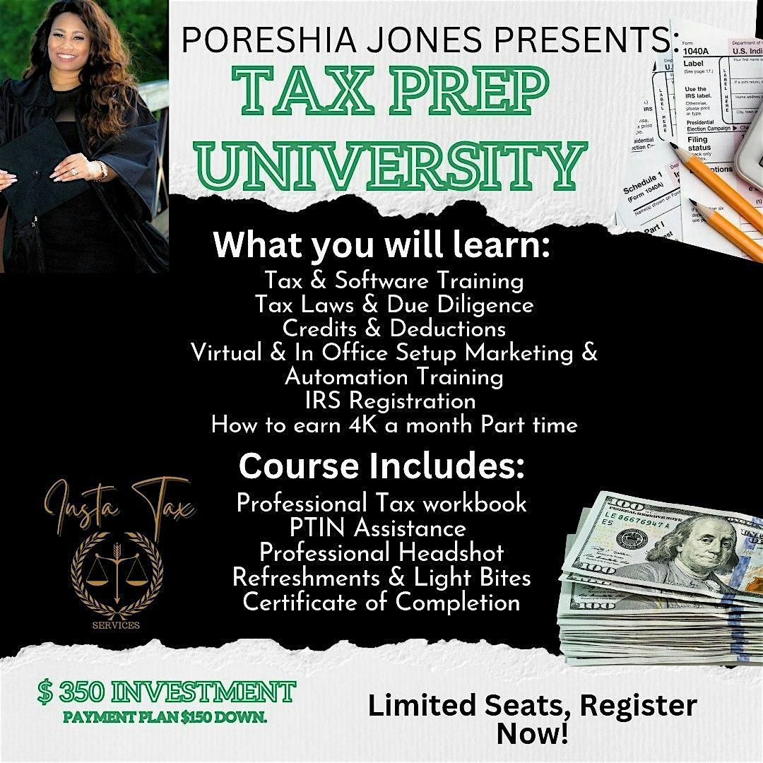 Copy of Poreshia Presents: Tax University