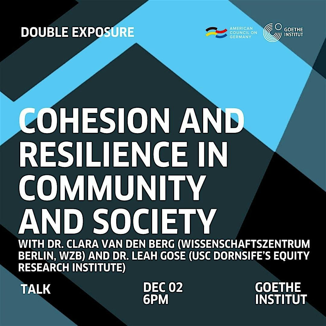 Talk: Cohesion and Resilience in Community and Society