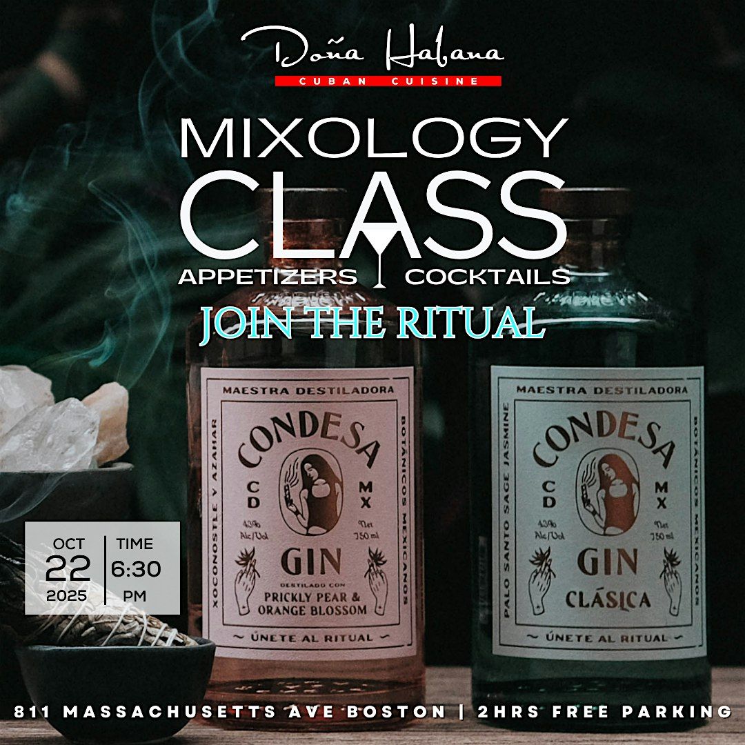 CONDESA GIN  Mixology + Appetizers with La Dona