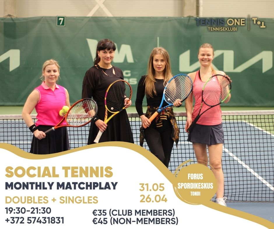 Social Tennis - Singles & Doubles Matches