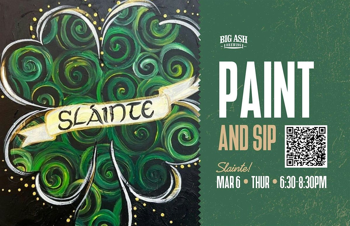 Paint and Sip Night at Big Ash Brewing!