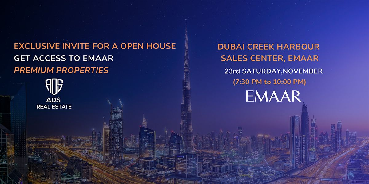 OPEN HOUSE at Dubai Creek Harbour Sale Center Emaar