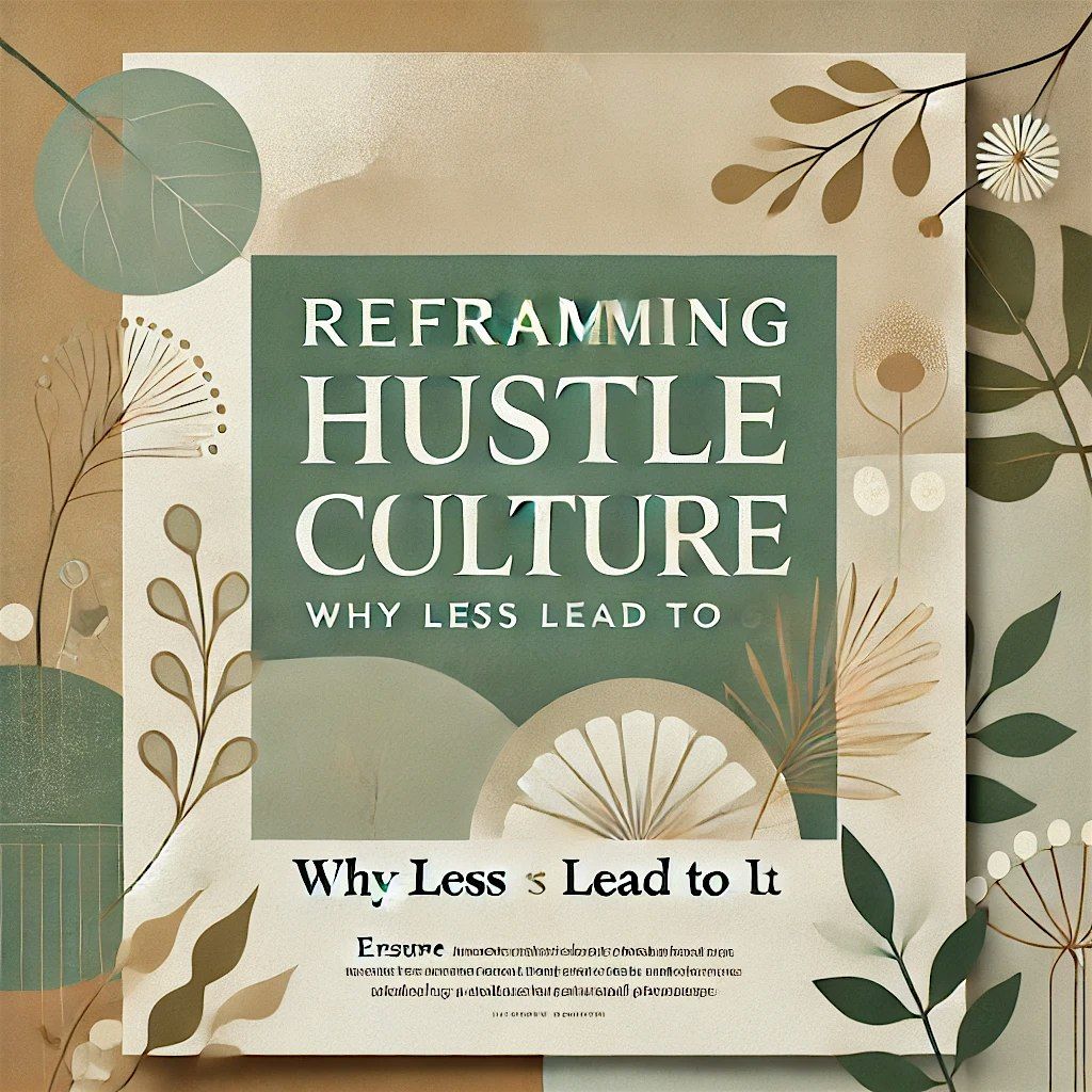 Reframing Hustle Culture: Why Less Can Lead to More