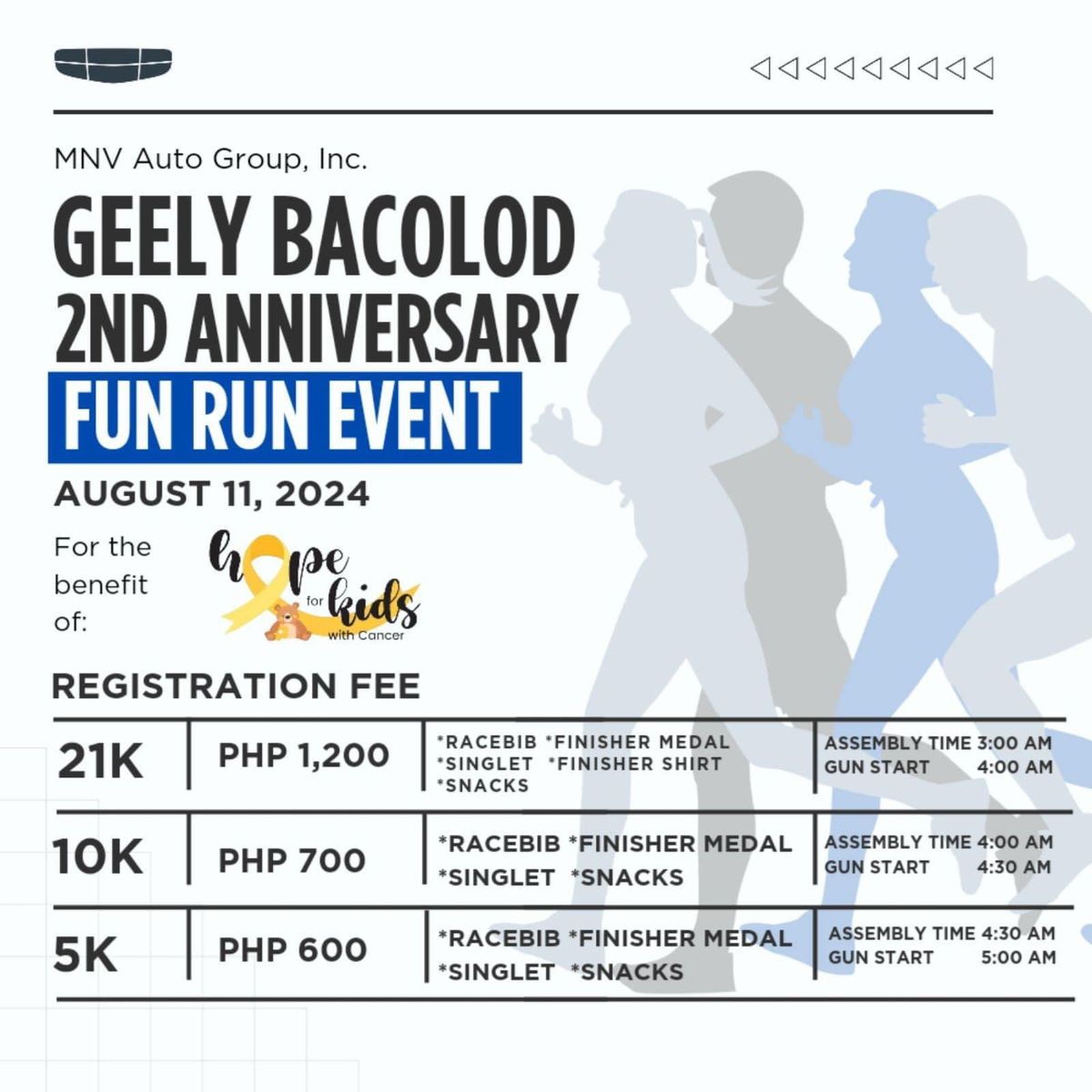 Geely Bacolod Second Anniversary Fun Run