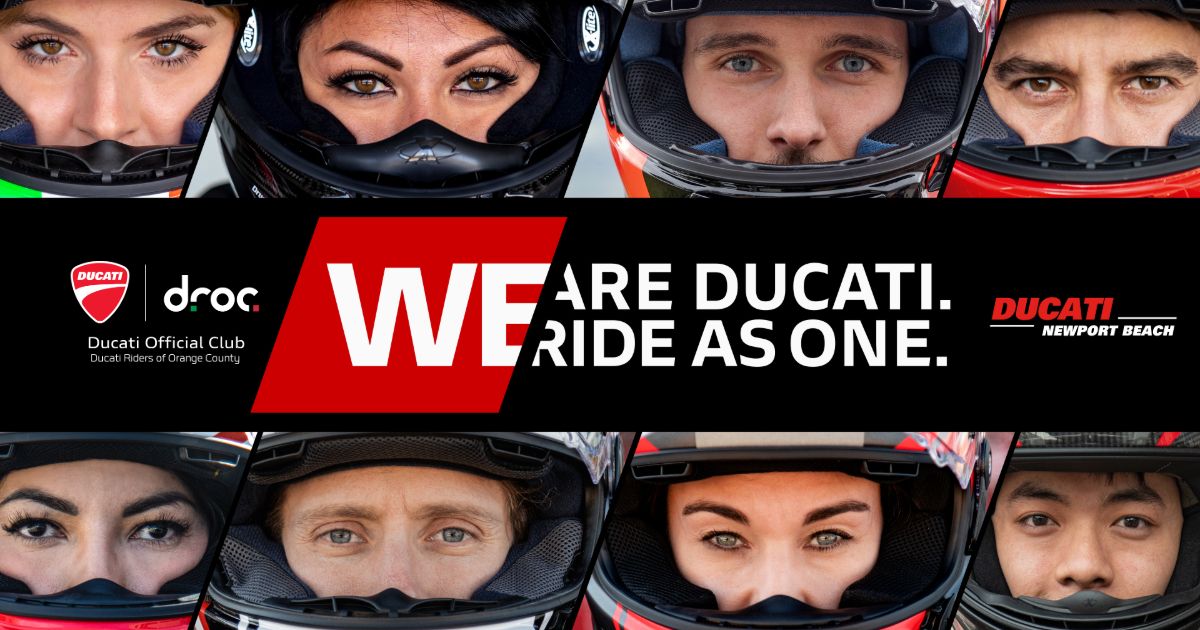 Ride with DROC for Ducati's We Ride As One event