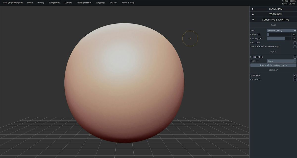 3D Sculpting with SculptGL