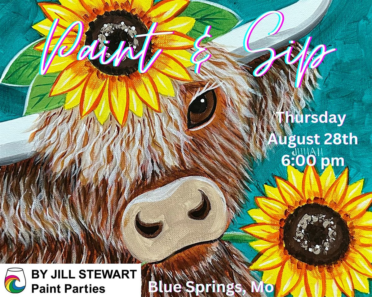 Sunflower Cow Paint Party