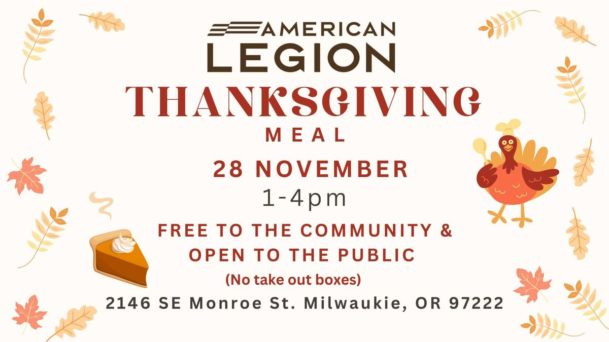 American Legion 180 Thanksgiving Meal