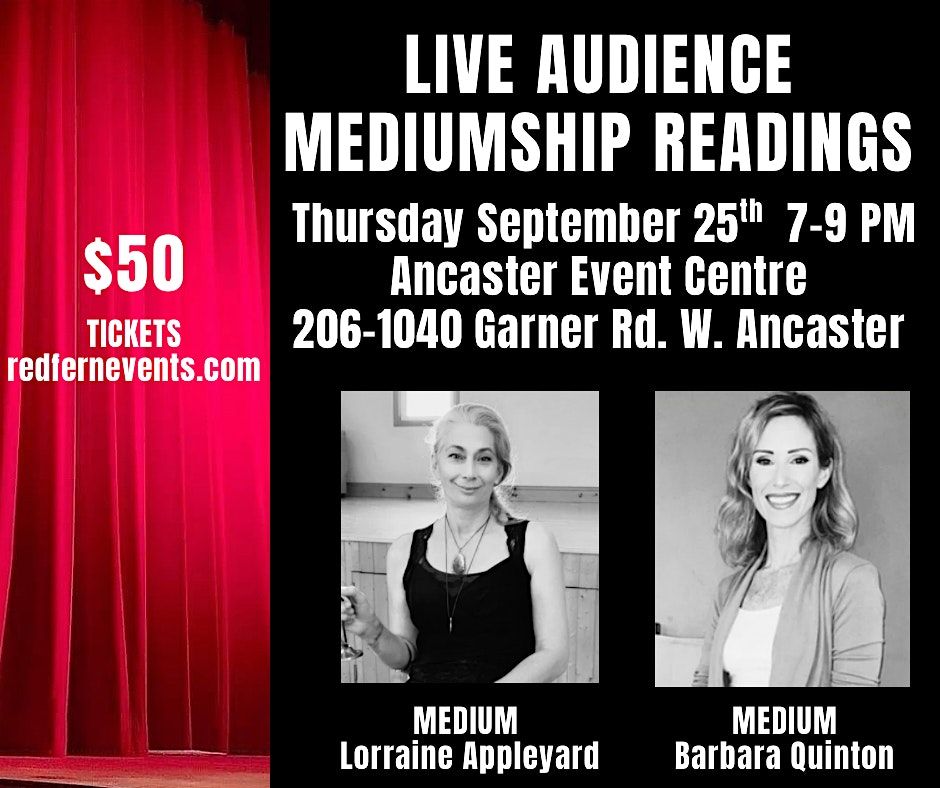 Live Audience Mediumship Readings, Hamilton ON