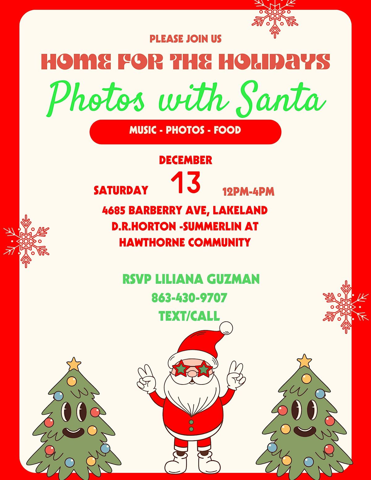 Home for The Holidays with Santa Photos