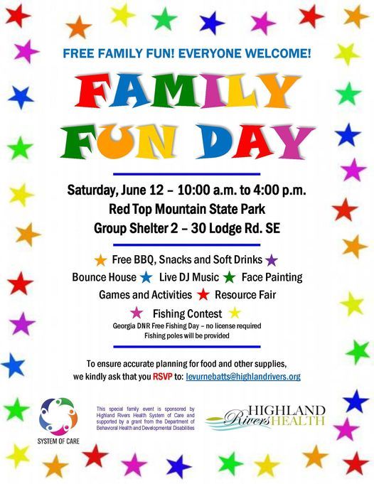 Family Fun Day Red Top Mountain State Park Acworth 12 June 21 Family Fun Day Red Top Mountain State Park Acworth 12 June 21