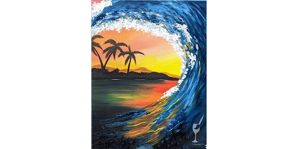 Sunset Waves - Paint and Sip in New Braunfels | Classpop!\u2122