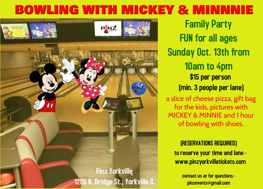 Bowling with the Mickey & Minnie Mouse