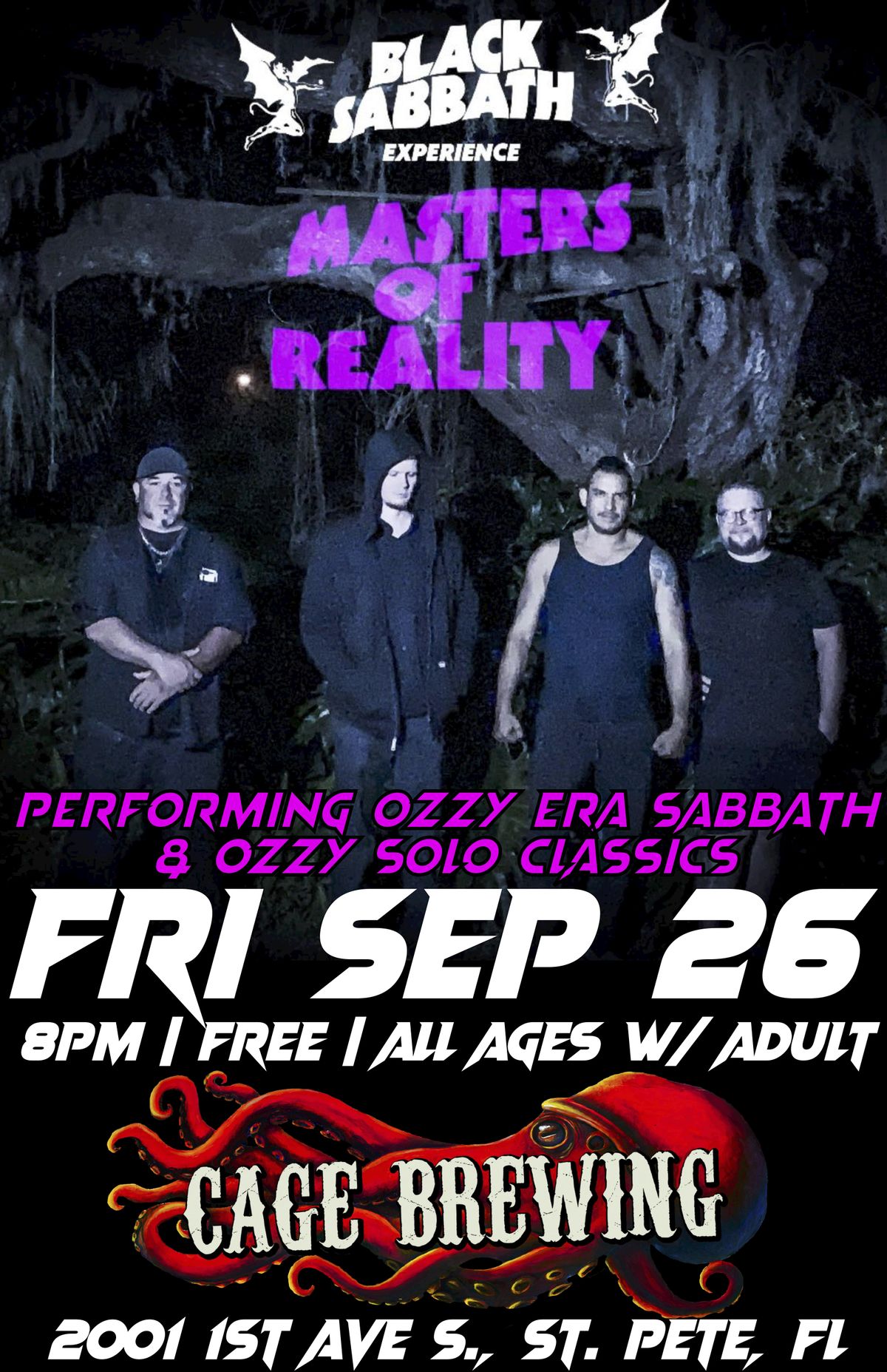 FREE: Tribute to OZZY OSBOURNE ft. Masters of Reality | FRI SEP 26 | 8pm