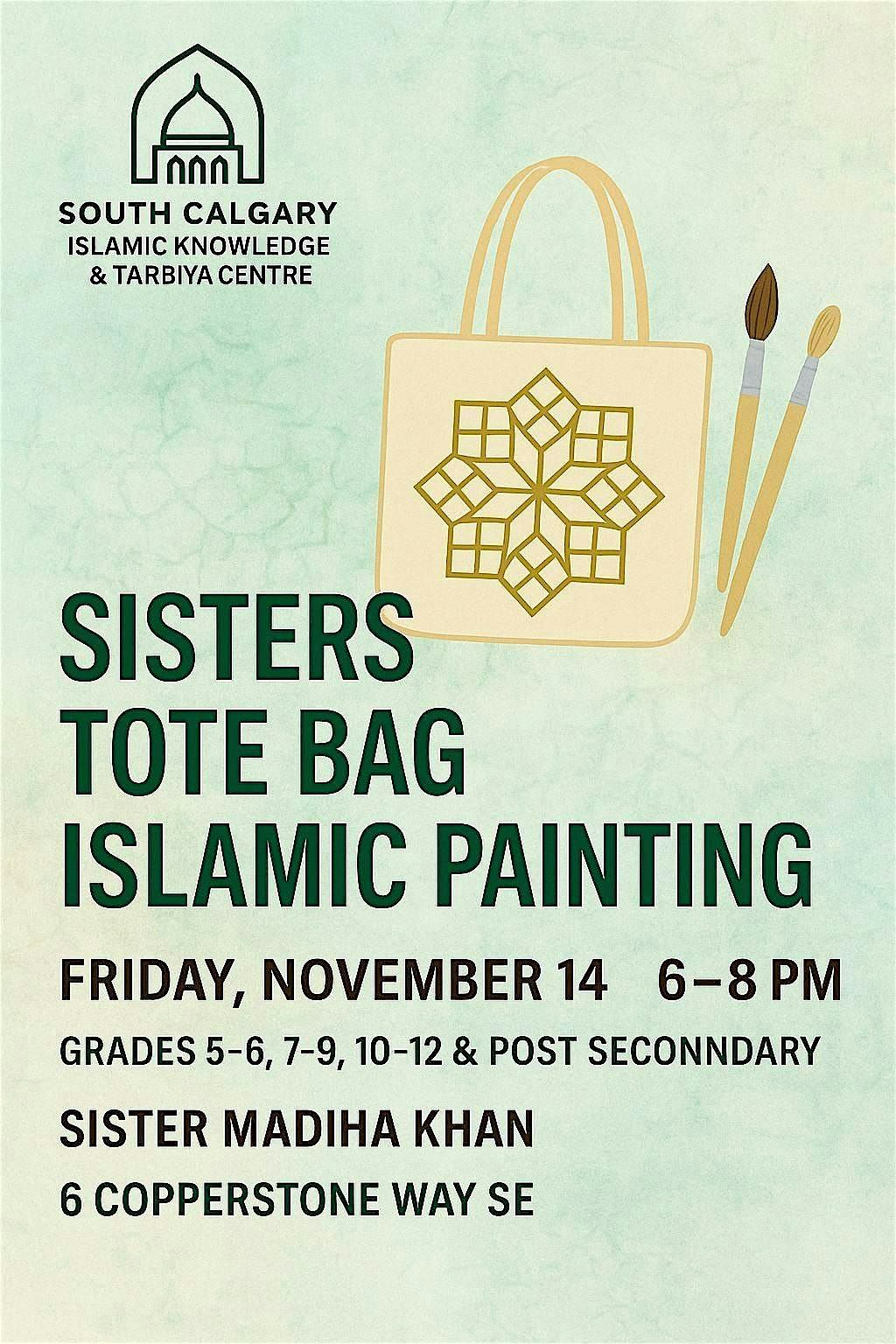 Sisters Tote Bag Islamic Painting