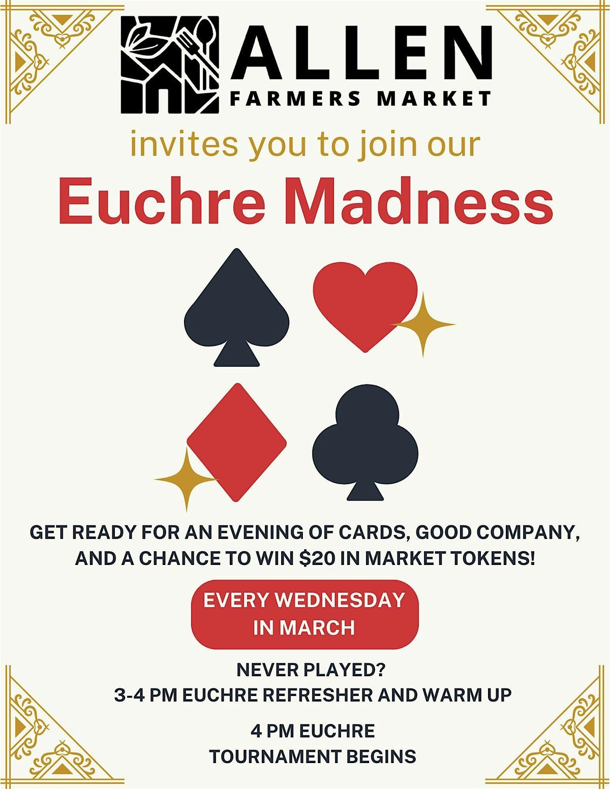 Euchre Madness at the Allen Farmers Market