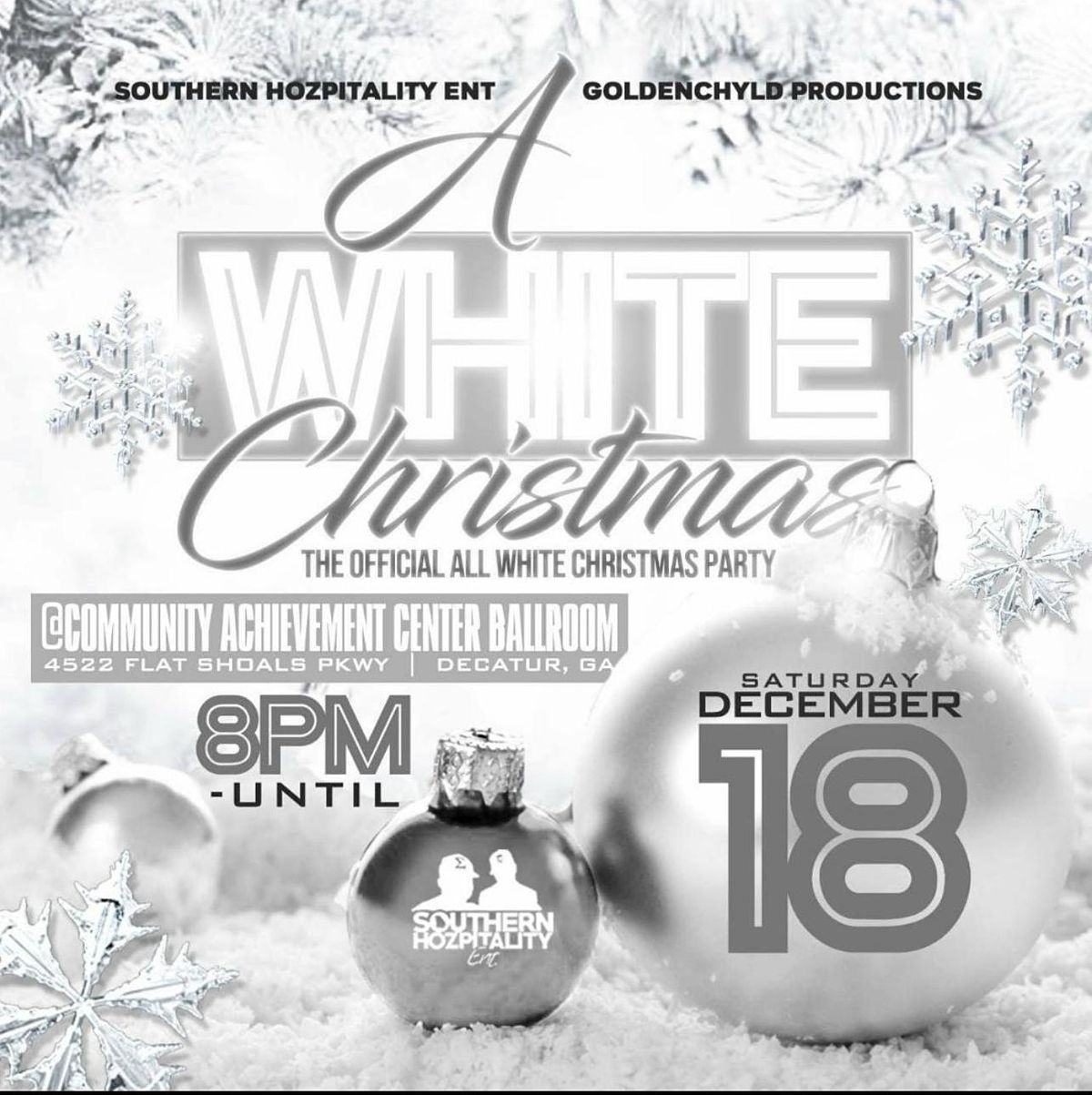 A White Christmas All White Christmas Party Community Achievement Center Inc Decatur 11 December 2021 Decatur Ga Events December 2022