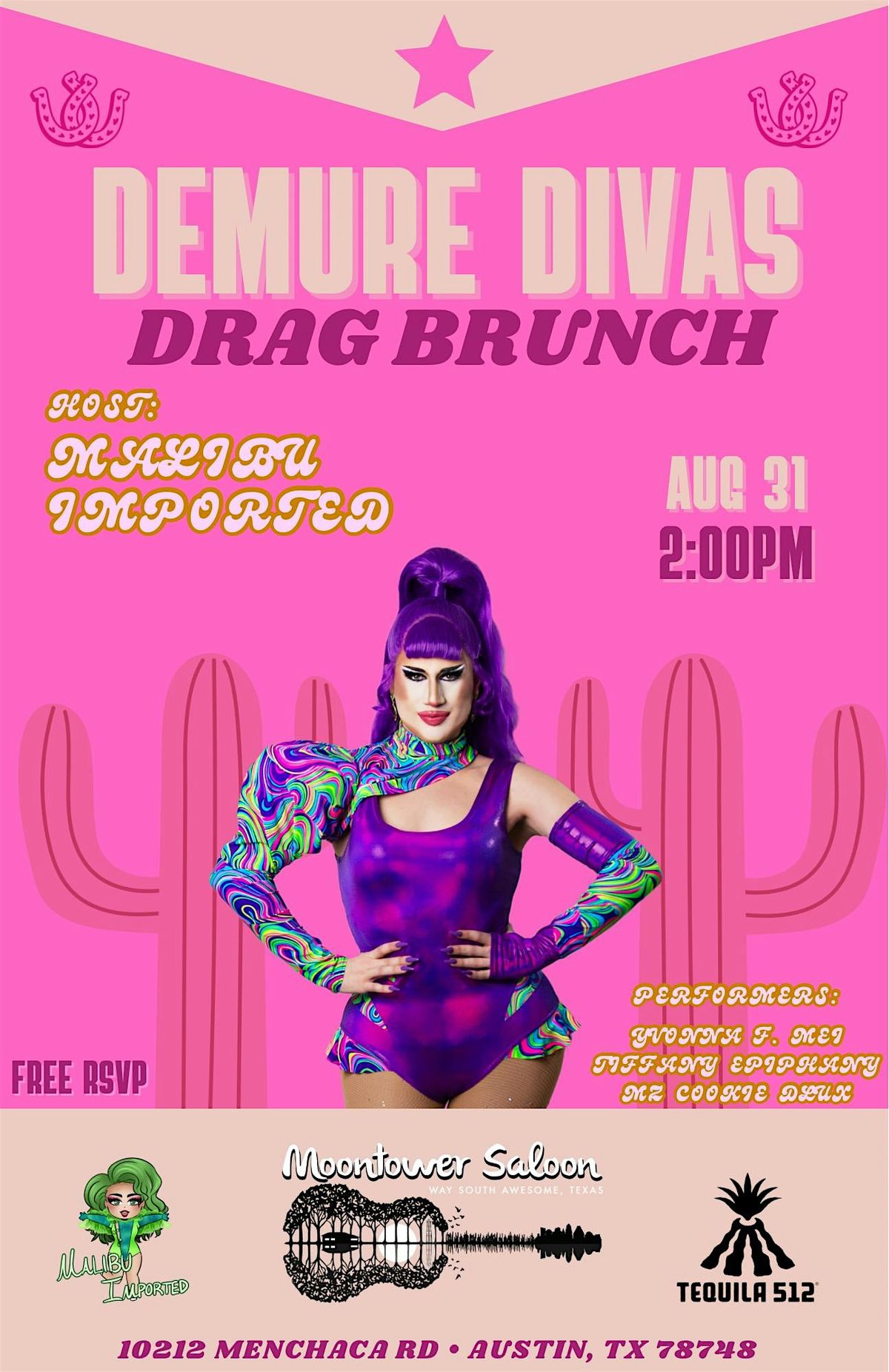 Demure Divas Drag Brunch- presented by: Tequila 512
