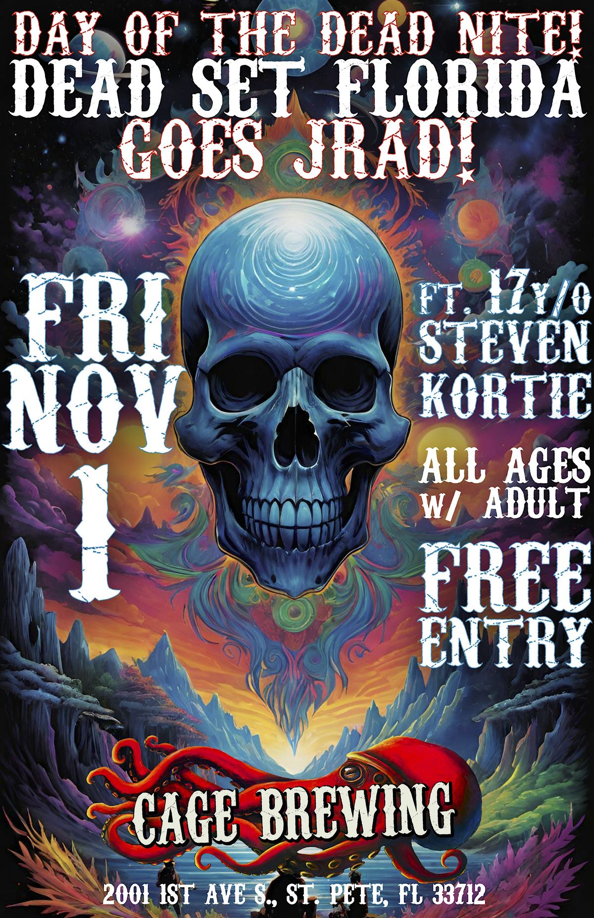 FREE ENTRY: DSF goes JRAD w\/ 17 y\/o Steven Kortie| Cage Brewing |FRI DEC 6