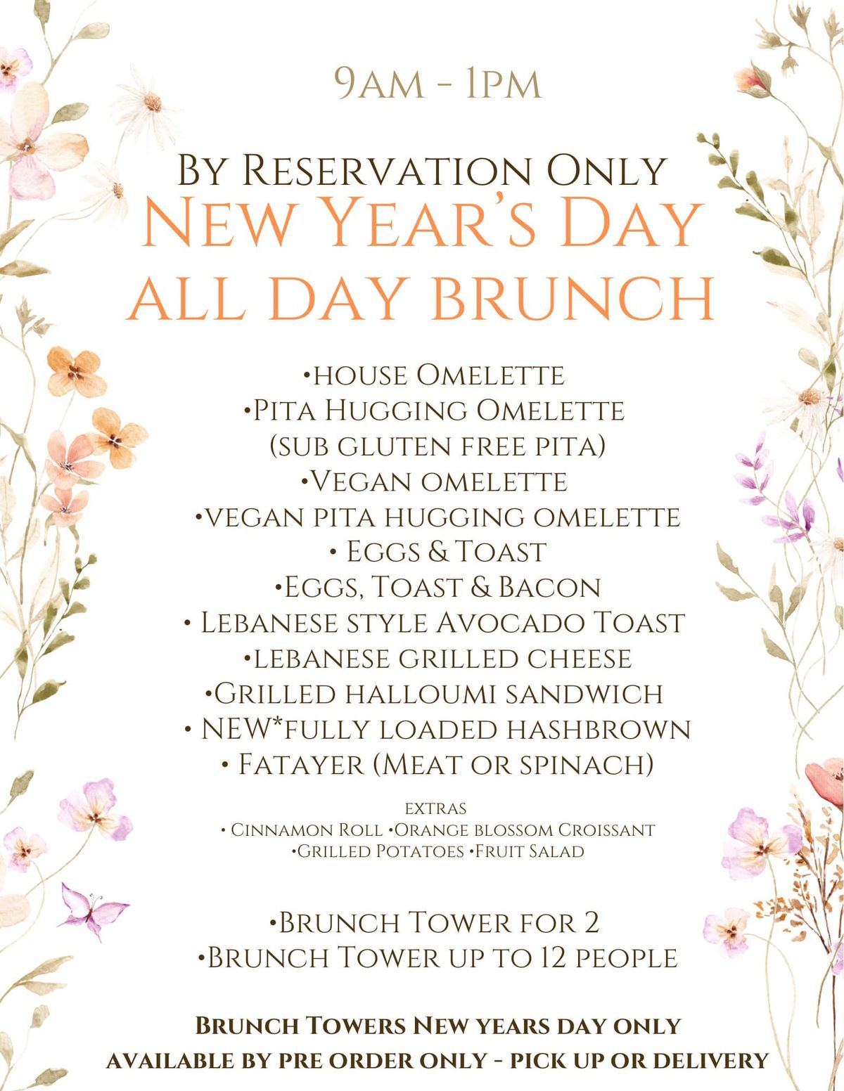 New Year\u2019s Day All Day Breakfast & Brunch 