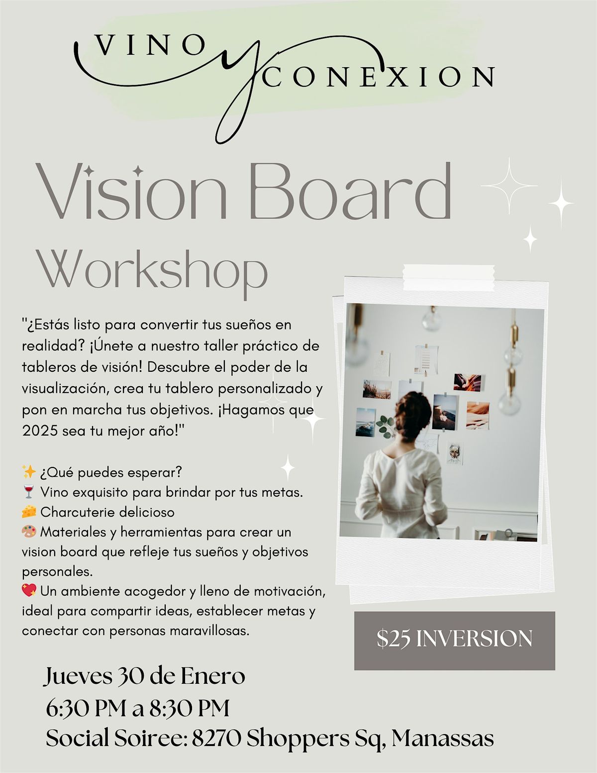 Vino y Conexion - Vision Board Workshop